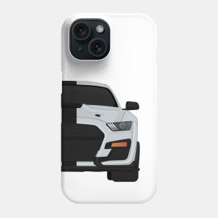 Shelby GT500 2020 Iconic-Silver + Black Stripes Phone Case