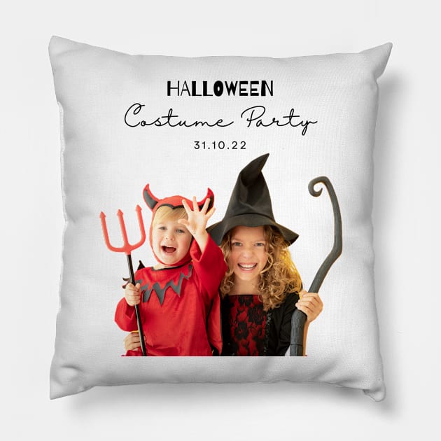 halloween costume party Pillow by dsbsoni