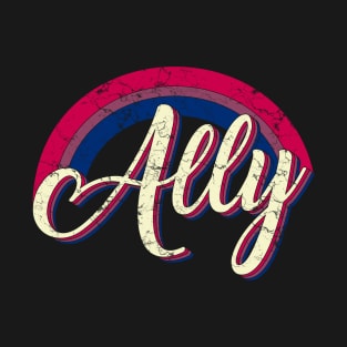 Proud Ally Bisexual Flag LGBT Pride T-Shirt