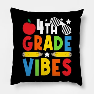 4th Grade Vibes Teachers Boys Girls Funny Back To School Pillow