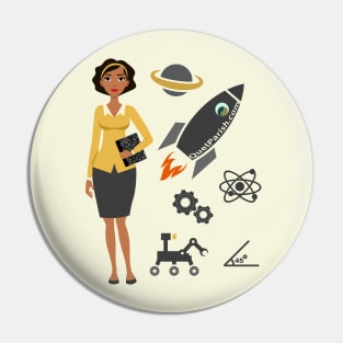 Black Women in STEM Solo Aerospace Engineer Pin