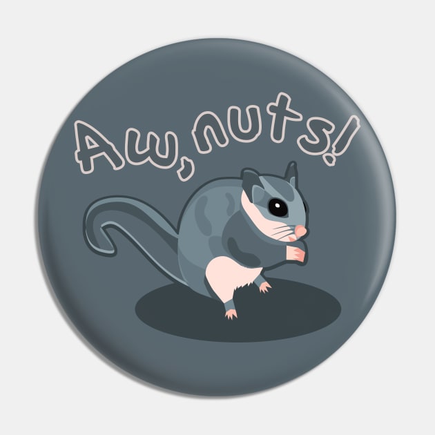 Aw, Nuts! A Flying Squirrel Pin by nonbeenarydesigns