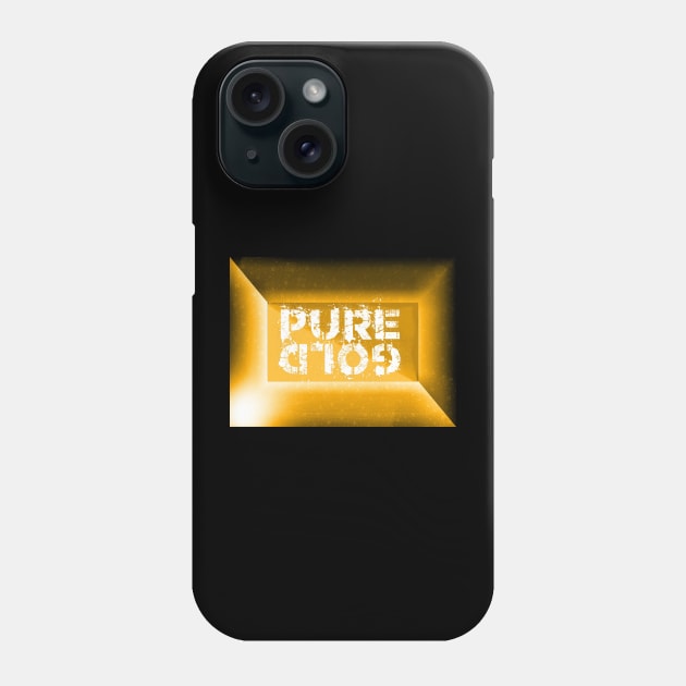 Pure Gold Millionaire Bullion Meme Phone Case by PlanetMonkey