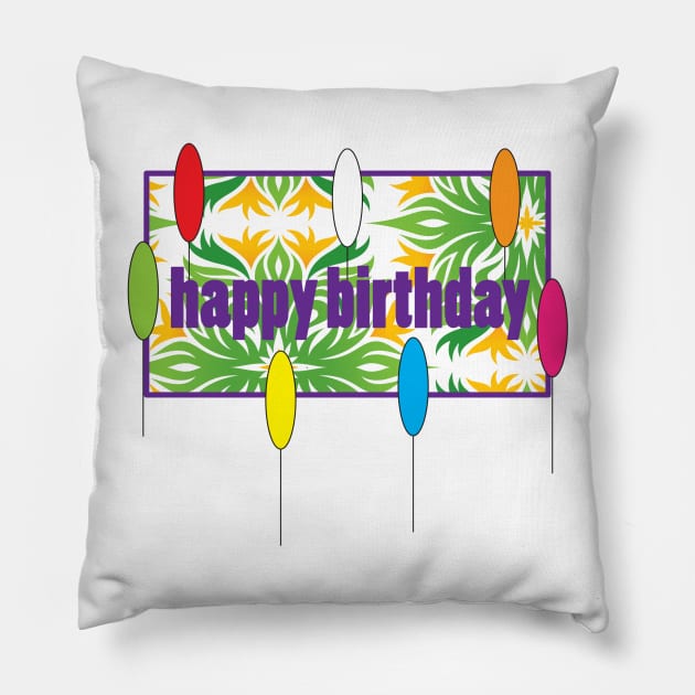 birthday Pillow by kenwildesign