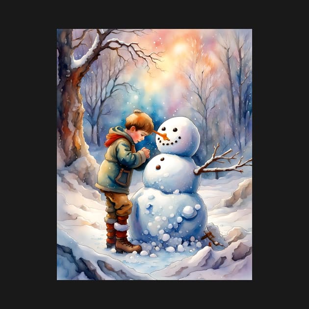 Building a snowman by FineArtworld7