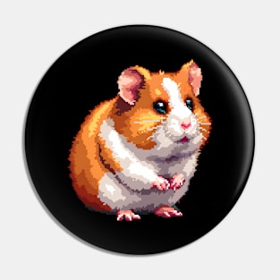 Hamster in Pixel Form Pin