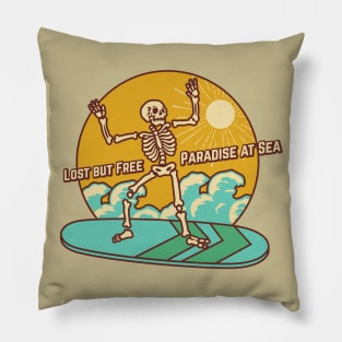 Lost But Free Paradise At Sea Pillow