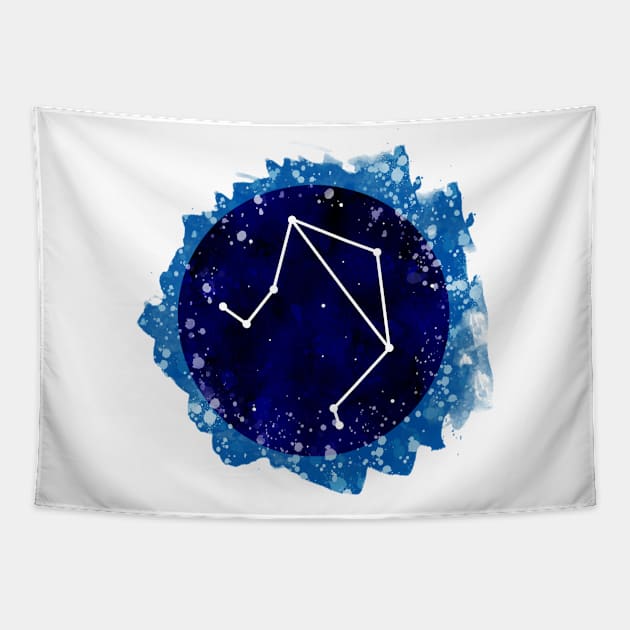 Watercolor Libra star sign art Tapestry by lunamoonart