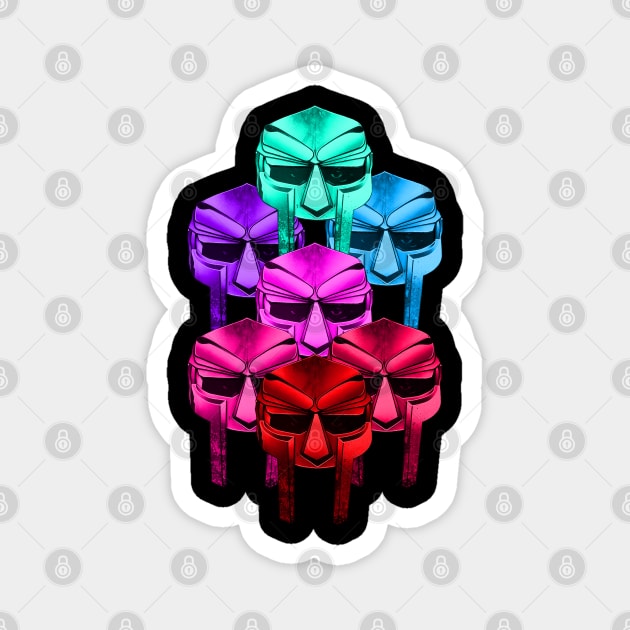 retro mf doom mask Magnet by Xela Wilma