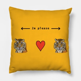 Tigers Say Keep Social Distancing Please Pillow
