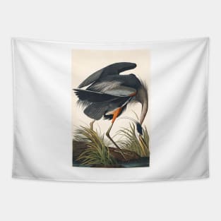 Great Blue Heron Robert Havell after John James Audubon 1834 Art Print Tapestry