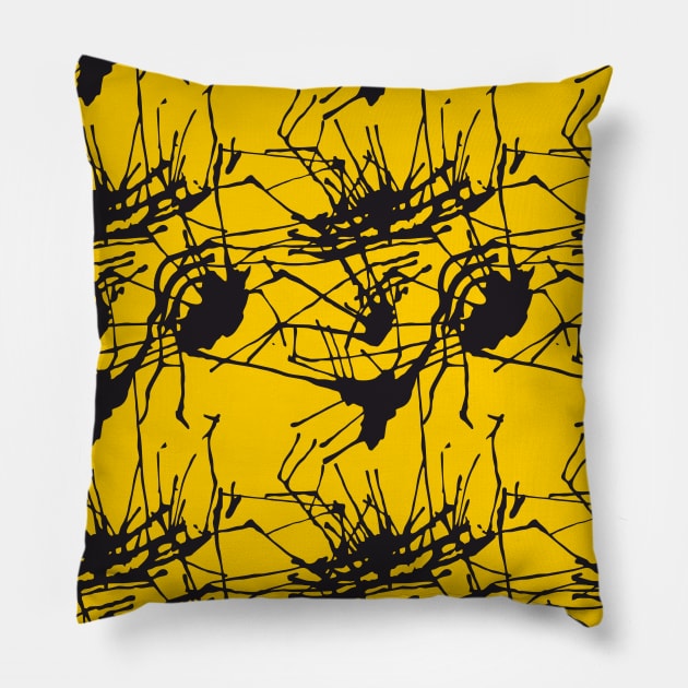 Watercolor brush strokes Pillow by ilhnklv