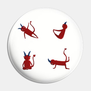 Demon cute yoga poses Pin