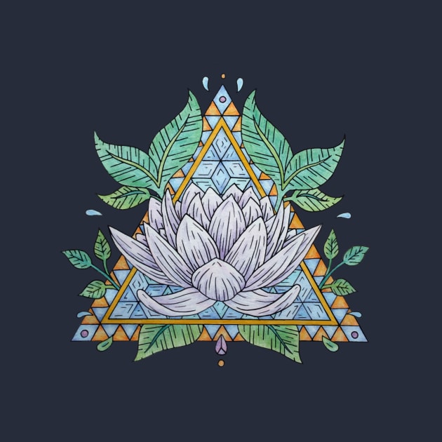 Stained Glass Lotus Illustration by bblane