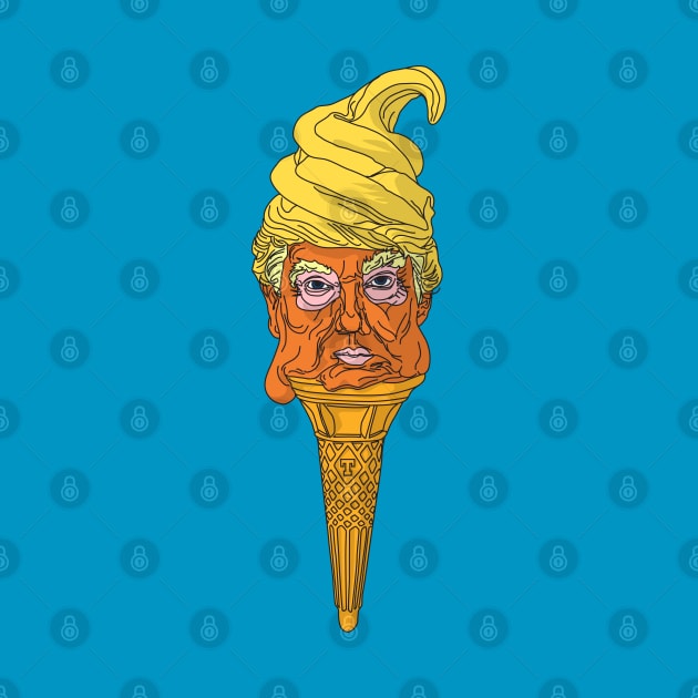 Donald Trump as a melting ice cream cone by andrew_kelly_uk@yahoo.co.uk