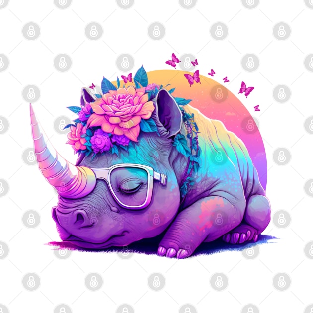 Sleeping Rhino by PukingRainbow