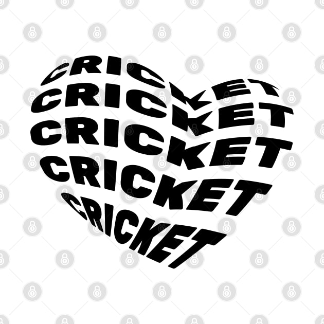 Cricket In The Shape Of A Heart by TeeFusion-Hub