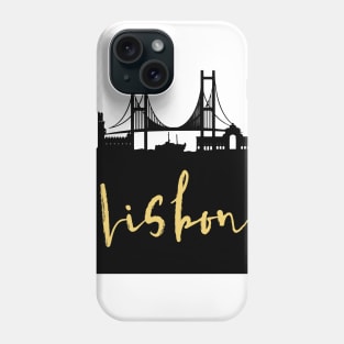 LISBON PORTUGAL DESIGNER SILHOUETTE SKYLINE ART Phone Case