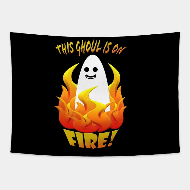 This Ghoul is on Fire! Tapestry by Klssaginaw