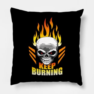 The Burning Skull, Keep Burning - Burning Man Pillow