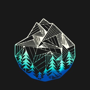 Minimal Mountains Outdoor Hiking T-Shirt