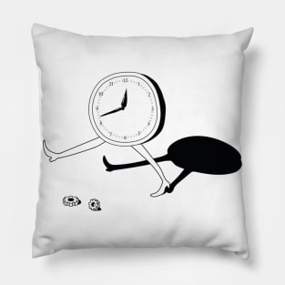 Walk clock time pass Pillow