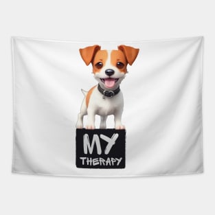 Just My Emotional Support Jack Russell Terrier Tapestry