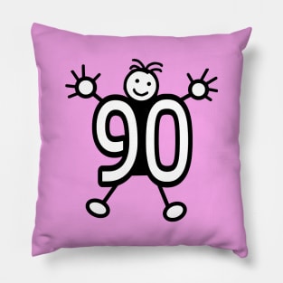 Age 90 Happy Person Pillow