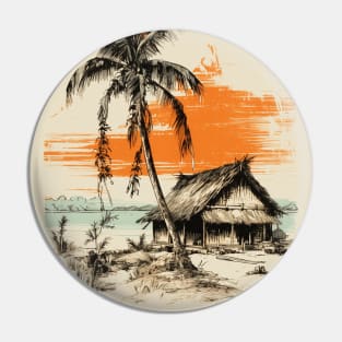 Tiki Hut Pin