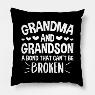 Grandma and Grandson a Bond That Can't be Broken Pillow