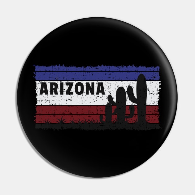 Arizona USA State Cactus Phoenix Grand Canyon Sedona Monument Valley Design Gift Idea Pin by c1337s