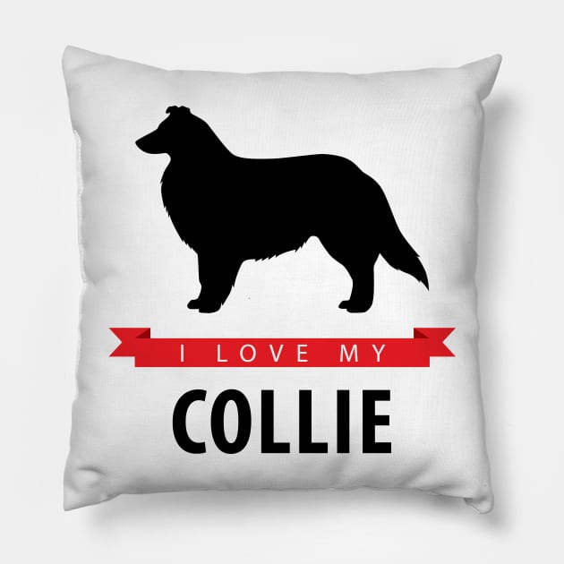 I Love My Collie Pillow by millersye