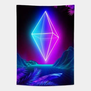 Neon landscape: Synth Crystal Tapestry