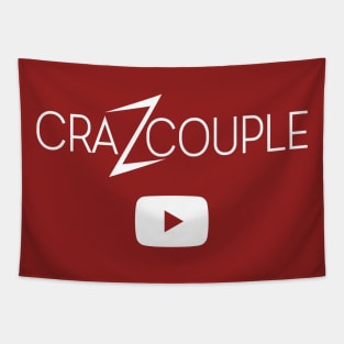 CraZCouple YouTube White Logo Tapestry