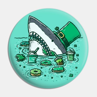 St Patricks Day Sweets Shark Pin