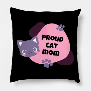 proud cat mom Design Pillow