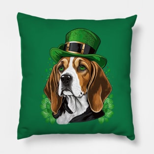 Beagle St. Patrick's day Pillow