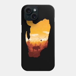 Rhino landscape Phone Case