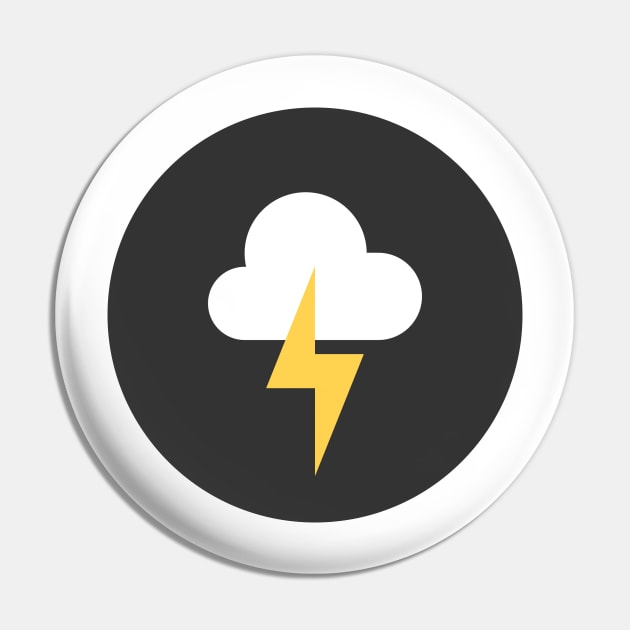storm cloud icon. Vector illustration. Pin by AraDesign