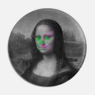 Monna Lisa Skull Interactive Magenta&Green Filter T-Shirt #2 By Red&Blue Pin