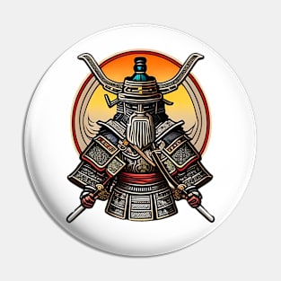 Samurai Logo Pin