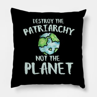 Destroy the Patriarchy not the planet earth day Pillow