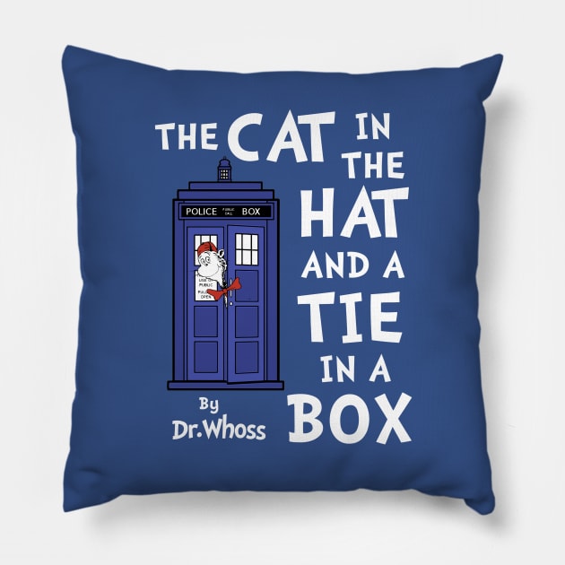 The Cat in the Hat and a Tie in a Box Pillow by BrotherAdam