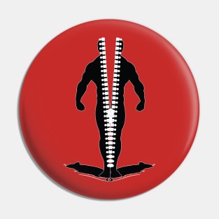 Body builder devided silhouette with mouse shadow Pin