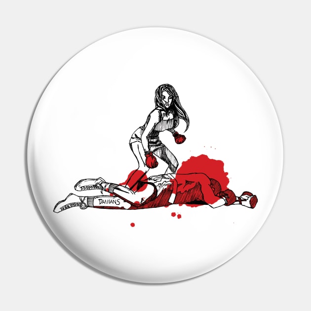 Female boxer dominating, womens power, feminism Pin by DamiansART