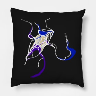 Single Line - Kiss (White) Pillow