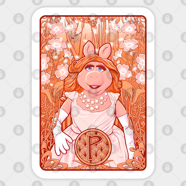 La Miss Piggy (with Dandelions) - Muppets Show - Sticker