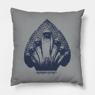 NAGA Angkor Wat Cambodia Navy Pillow