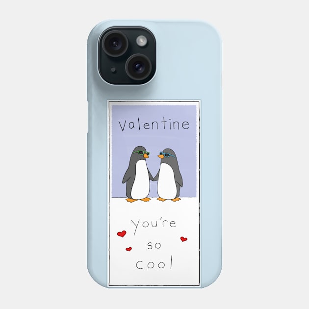 Valentine - You're so cool Phone Case by Liz Climo