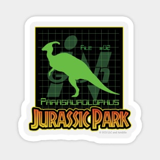 Ingen Files #2 (Parasaurolophus) - Jurassic Park Magnet